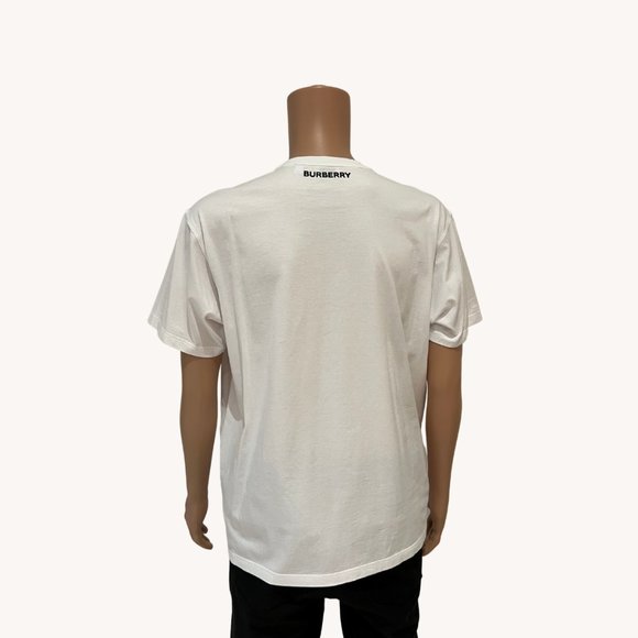 SOLD OUT BURBERRY Monster Graphic Cotton Oversized T-shirt In White - Picture 3 of 7
